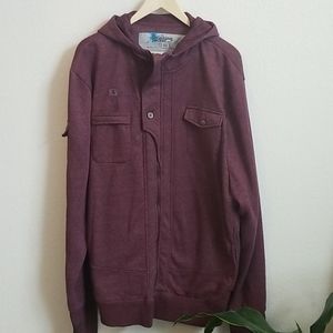 Maroon "drinking jacket" hoodie